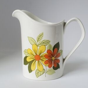 Johnson Brothers Ironstone Flower Creamer Milk Jug Vintage Kitchen